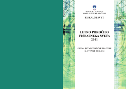 Letno poročilo Fiskalnega sveta 2011