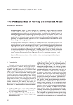 The Particularities in Proving Child Sexual Abuse