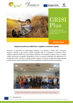 GRISI_PLUS_9th_newsletter_Slovenian
