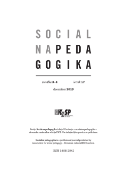 št. 2/3 - Revija Socialna pedagogika