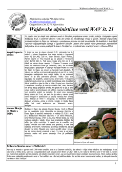 Wajdovske alpinistične vesti WAV št. 21