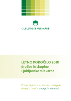Prenesi dokument - Ljubljanske mlekarne