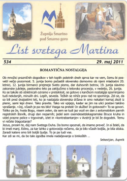 List svetega Martina 534 - Župnija Šmartno pod Šmarno goro