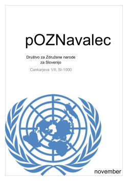 november 2014 - Društvo za Združene narode za Slovenijo