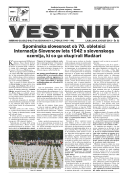 Številka 95 - avgust 2012 - Društvo izgnancev Slovenije