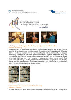 Maj 7/2013 - Slovenska univerza za tretje življenjsko obdobje
