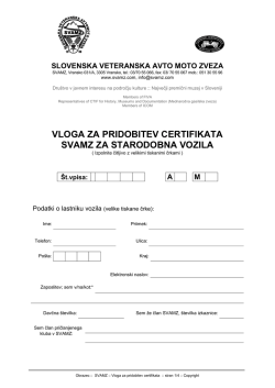 PRVA STRAN - Slovenska veteranska avto moto zveza