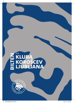Bilten 2012 - Klub Korošcev Ljubljana
