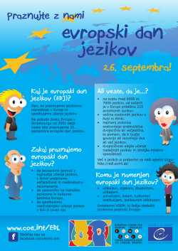 evropski dan jezikov - European Day of Languages