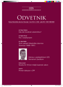 Dokument - Odvetniška zbornica Slovenije