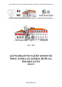 LDN - 2014/2015 - OŠ Janka Glazerja Ruše