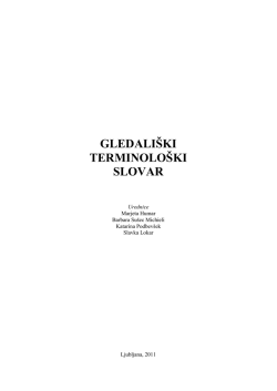 Gledališki terminološki slovar - Slovarske in besedilne zbirke