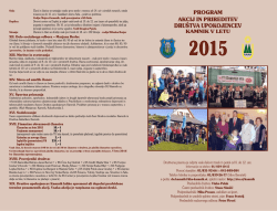 DU Kamnik program za leto 2015