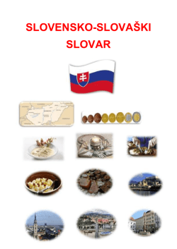 slovensko-slovaški slovar - Evropska vas 2013/2014 – Slovaška