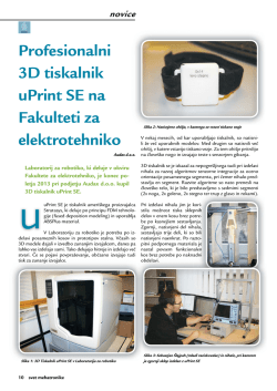 3D tiskalnik uPrint SE na Fakulteti za