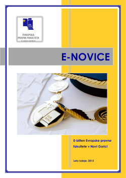 E-NOVICE - Evropska pravna fakulteta