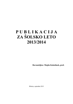 2013/2014 - Glasbena šola Ribnica