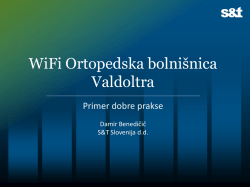WiFi Ortopedska bolnišnica Valdoltra