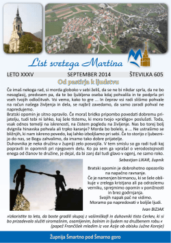 List svetega Martina 605.pdf - Župnija Šmartno pod Šmarno goro