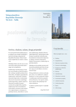 September 2011 (.pdf) - Veleposlaništvo RS Tel Aviv