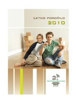 Letno poročilo 2010 - Stanovanjski sklad Republike Slovenije, javni