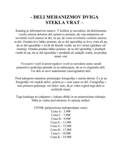 - DELI MEHANIZMOV DVIGA STEKLA VRAT –