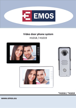 Video door phone system H1018 / H1019