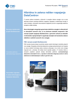 Hibridna in zelena re&scaron;itev napajanja DataCentrov