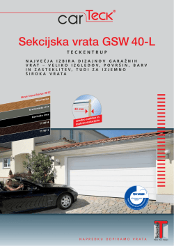 Sekcijska vrata GSW 40-L