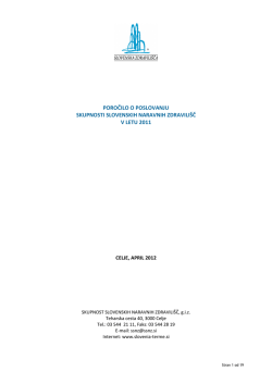 Poročilo o poslovanju za leto 2011