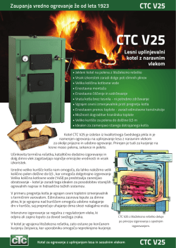 Tehnični podatki CTC V25