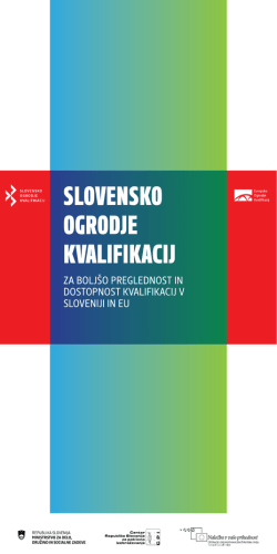 Promocijska brošura SOK - Slovensko ogrodje kvalifikacij