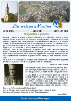 List svetega Martina 603.pdf - Župnija Šmartno pod Šmarno goro