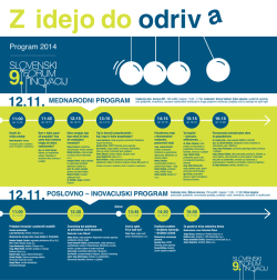 Program 2014 - Slovenski forum inovacij