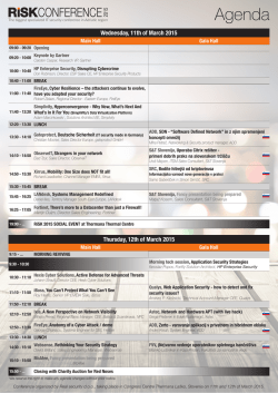 Wednesday, 11th of March 2015 Thursday, 12th of March