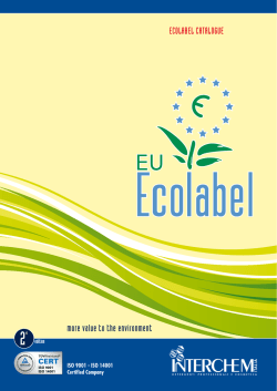 ECOLABEL CATALOGUE more value to the environment