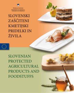 Slovenski zaščiteni kmetijski pridelki in živila