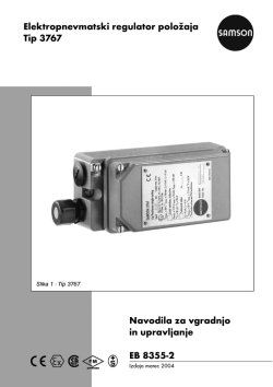 Elektropnevmatski regulator položaja Tip 3767