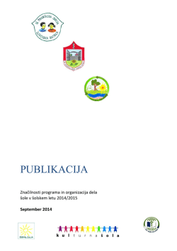 Publikacija 2014/2015 - Osnovna šola Pohorskega odreda