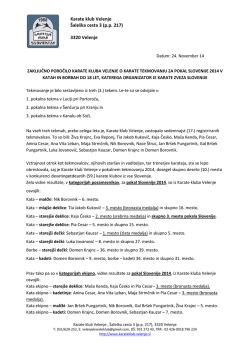 Poročilo_POKAL SLOVENIJE 2014