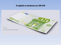 Ta izgleda en bankovec po 100 EUR