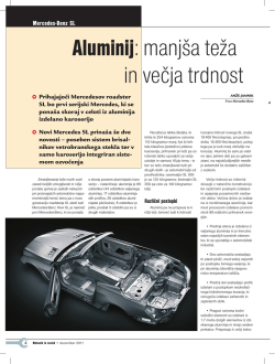 Aluminij: manjša teža in večja trdnost