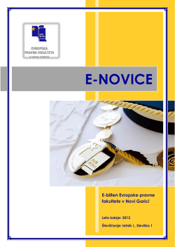 E-novice 1. številka - Evropska pravna fakulteta