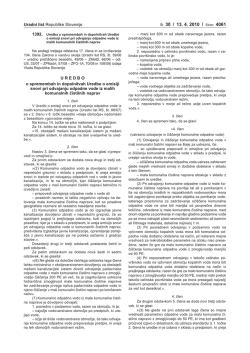 Uradni list RS - 30/2010, Uredbeni del
