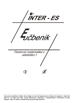 E-učbenik - "Poslovna matematika s statistiko 1" - Inter-es