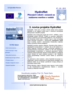 HydroNet - The BioRobotics Institute