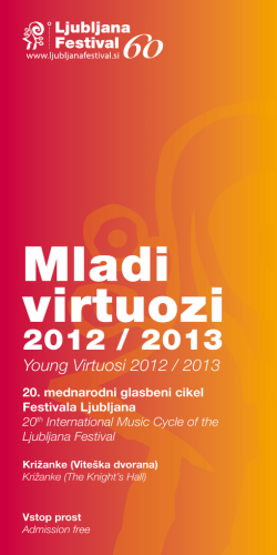 Programska zloženka Mladi virtuozi 2012 / 2013