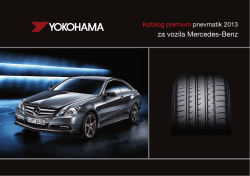 Katalog Yokohama pnevmatik, prva vgradnja na vozilih Mercedes