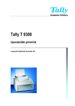 Uporabniški priročnik Tally 9308