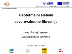 Geotermalni sistemi severovzhodne Slovenije